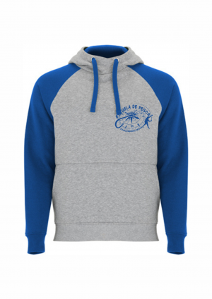 Sudadera con capucha bicolor